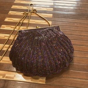 Valerie Stevens vintage look beaded evening purse - Purple